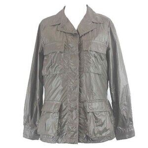 COACH Sz S Taupe Brown Leather Trim Removable Vest Lined Polyester Jacket